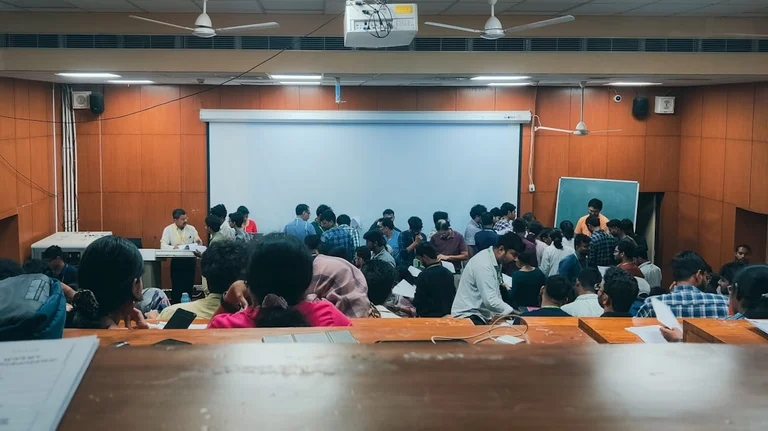 グループで話し合う学習者たちの風景